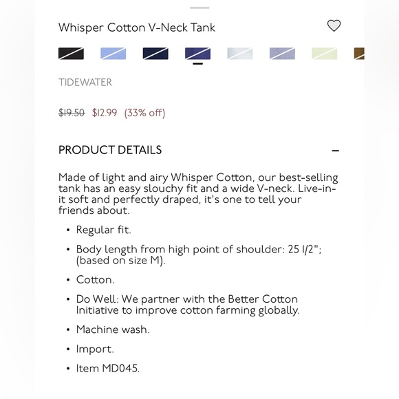 Madewell whisper v-neck tank - Picture 6 of 6